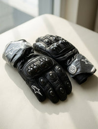 LEATHER RACING MOTORCYCLE GLOVES 02