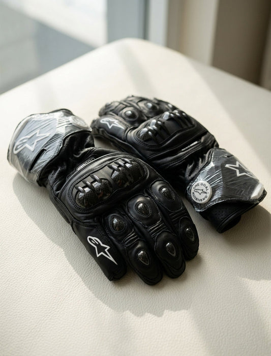 LEATHER RACING MOTORCYCLE GLOVES 02