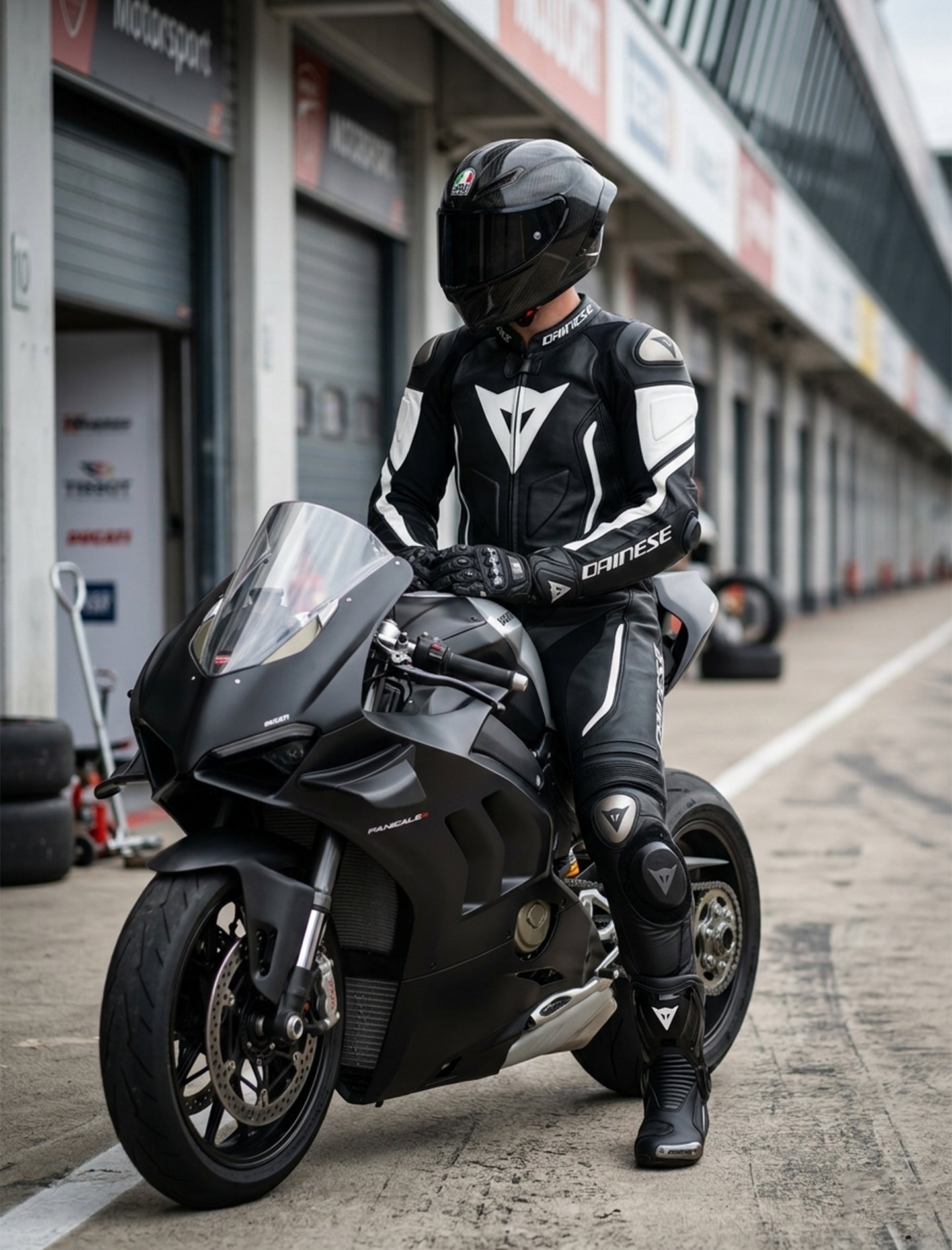 Dainese  Leather Motorcycle Set with Airbags 2