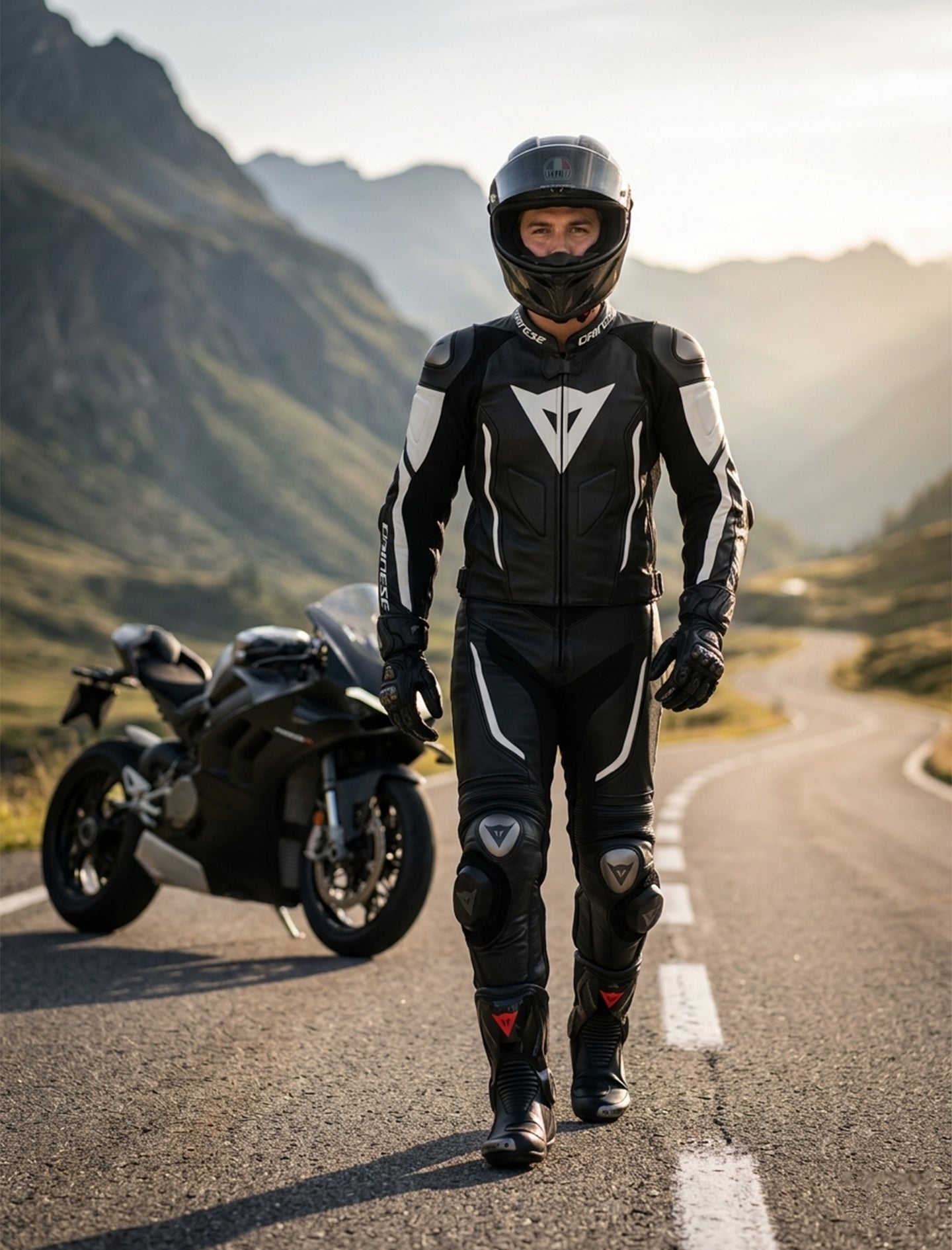 Dainese  Leather Motorcycle Set with Airbags 2